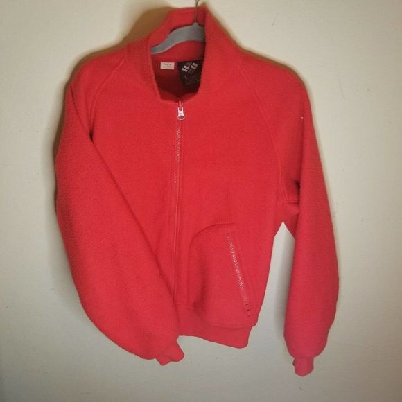 Vintage Columbia Fleece Pullover Sweatshirt Unisex Red Collar Oregon USA vintage - Picture 1 of 12